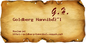 Goldberg Hannibál névjegykártya